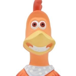 Multipet Chicken Run Rocky Latex Rooster Dog Toy Durable Squeaky for All Dogs